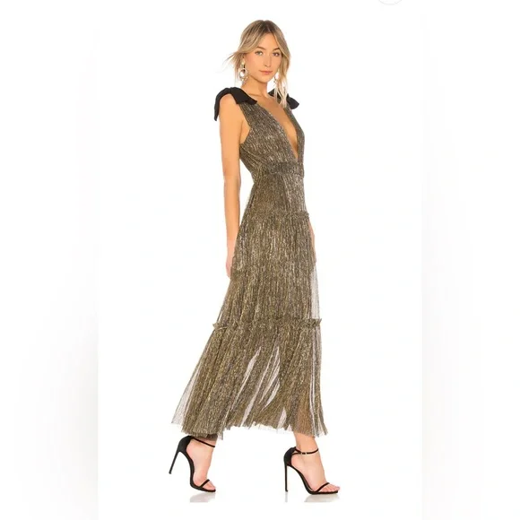 Sabina Musayev | Dresses | Sabina Musayev Ray Dress In Gold Black  Metallicmaxi Gown Nwt | Poshmark